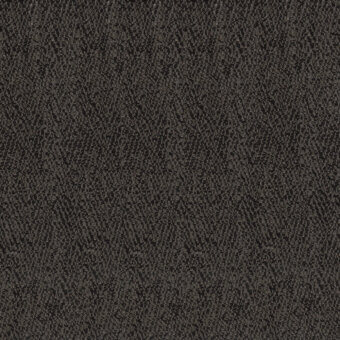 Textured fabric sample with repeating gray and black dot pattern on charcoal, woven with a nubby surface, labeled “turri > fabric cat. b > 758 c.”